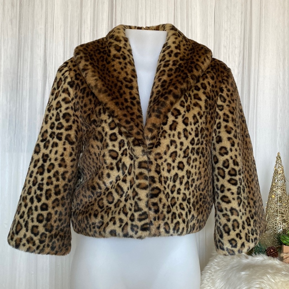 Luii Leopard Print Faux Fur Jacket